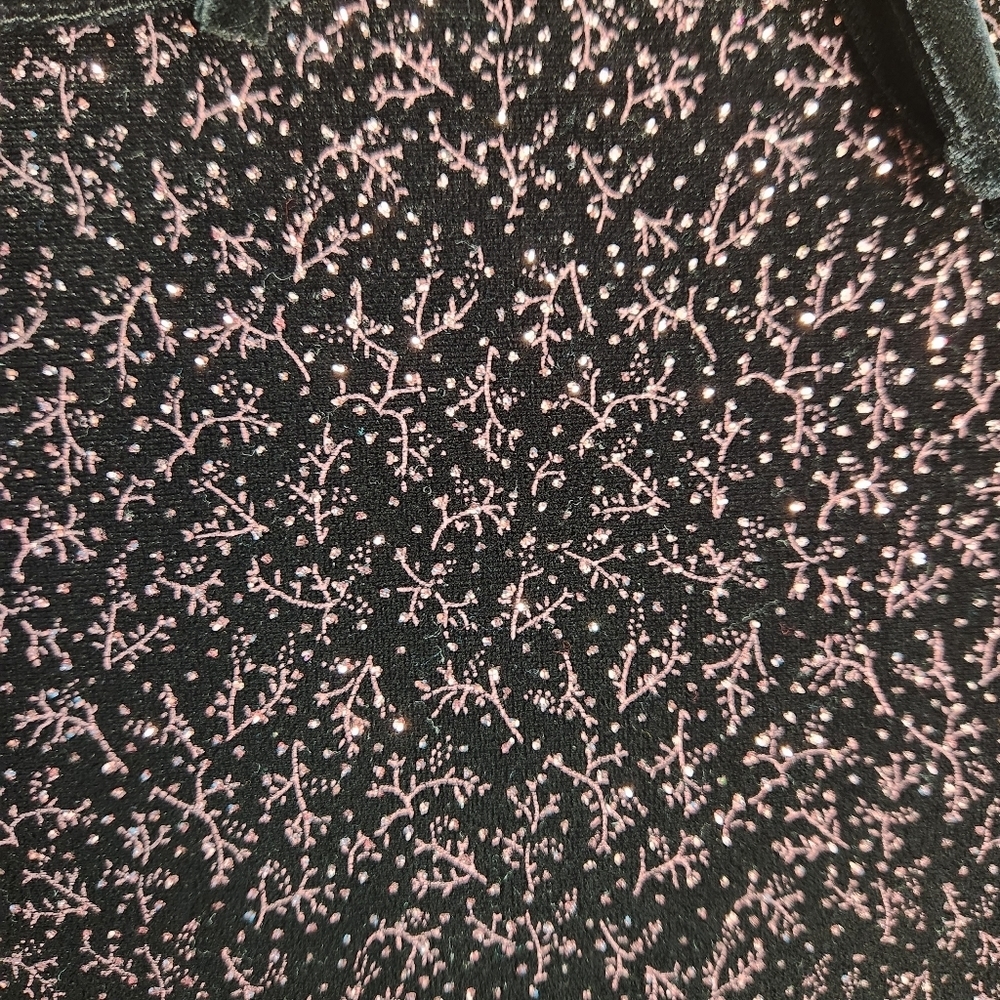 Notations Black Sequin Blouse Size Small, Bow Tie… - image 3